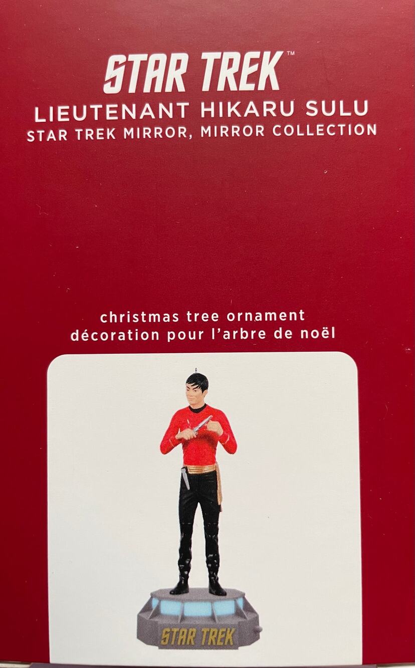 Hallmark Christmas Ornament Star Trek Mirror, Mirror Collection Lieutenant Sulu